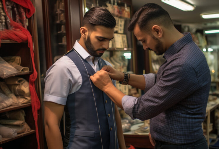 Seamstress Price Guide | Men's Clothing Alterations Cost tailor takes man's measurements