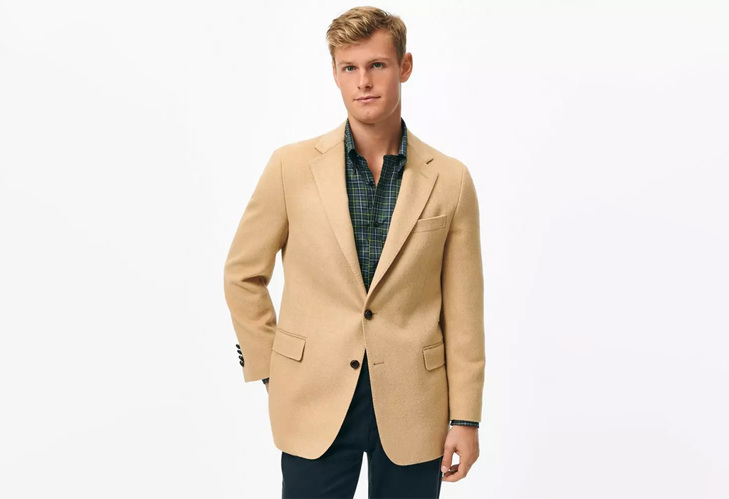 Classic Fit Camel Hair Twill 1818 Sport Coat by Brooks Brothers