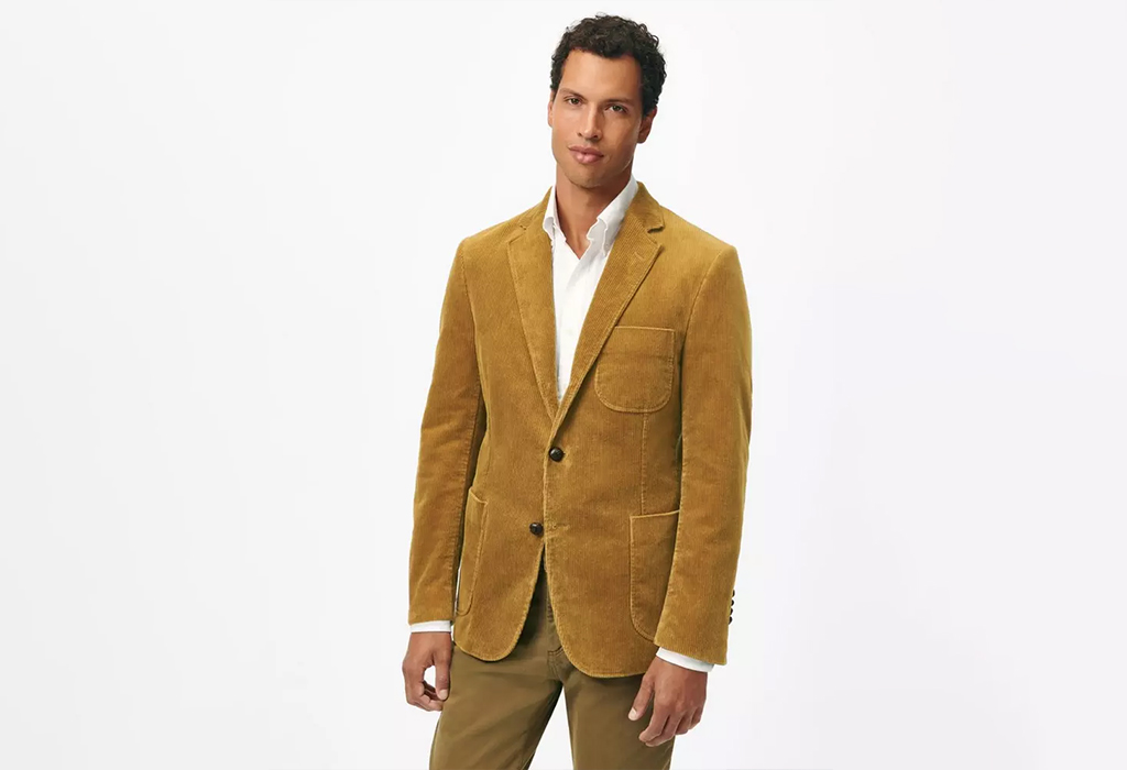 Classic Fit Patch Pocket Sport Coat in Wide-Wale Cotton Corduroy