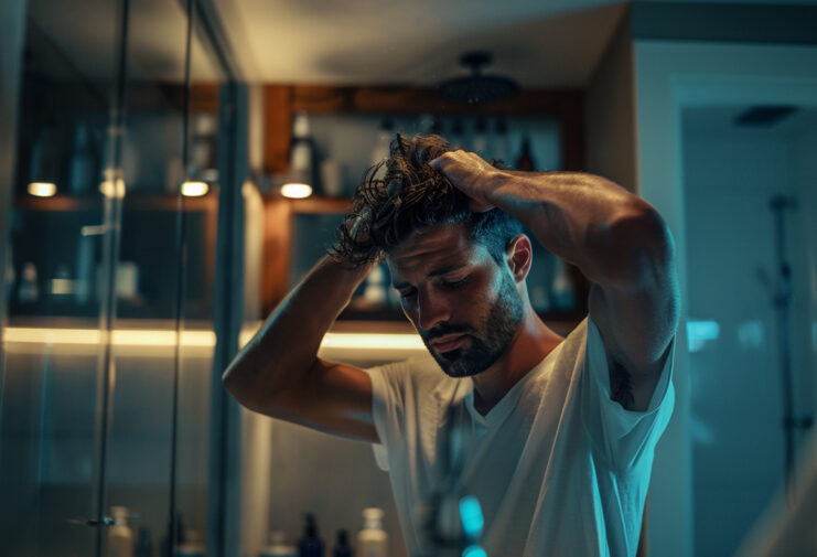 How To Choose Perfect Hair Products For You guy testing hair products