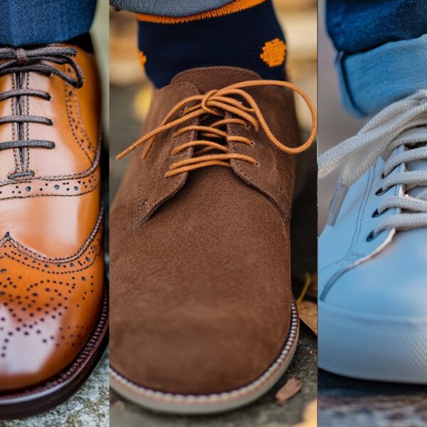 shoes with various lacing styles