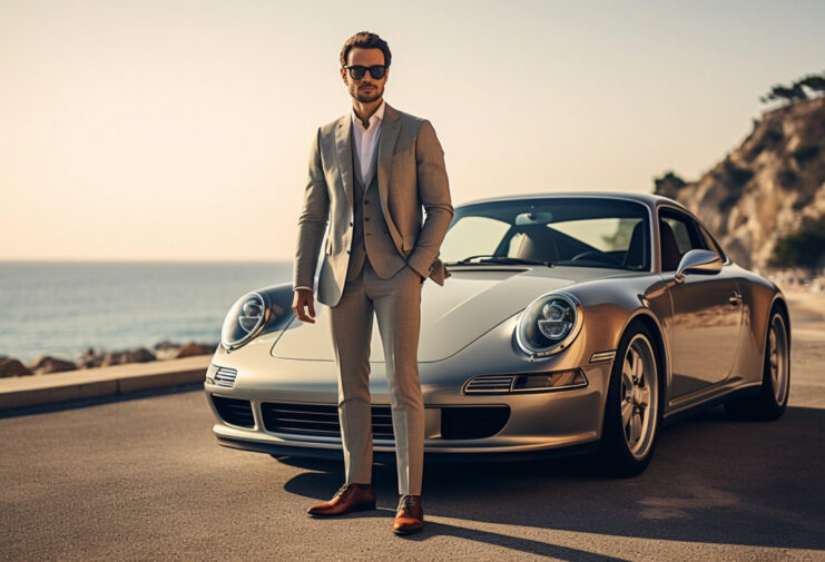10 Powerful Male Status Symbols status man with a luxury car